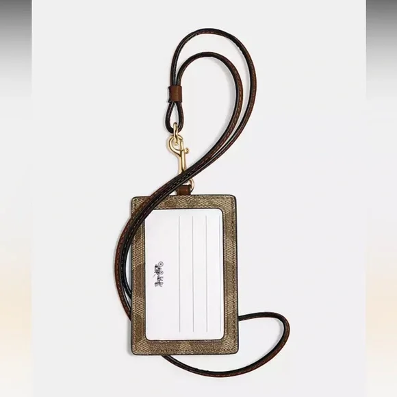 Coach Id Lanyard In Signature Canvas nwt in packaging - Picture 2 of 2
